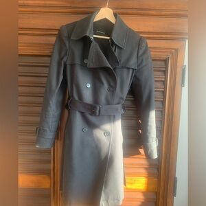 Club Monaco Black Trench Coat L